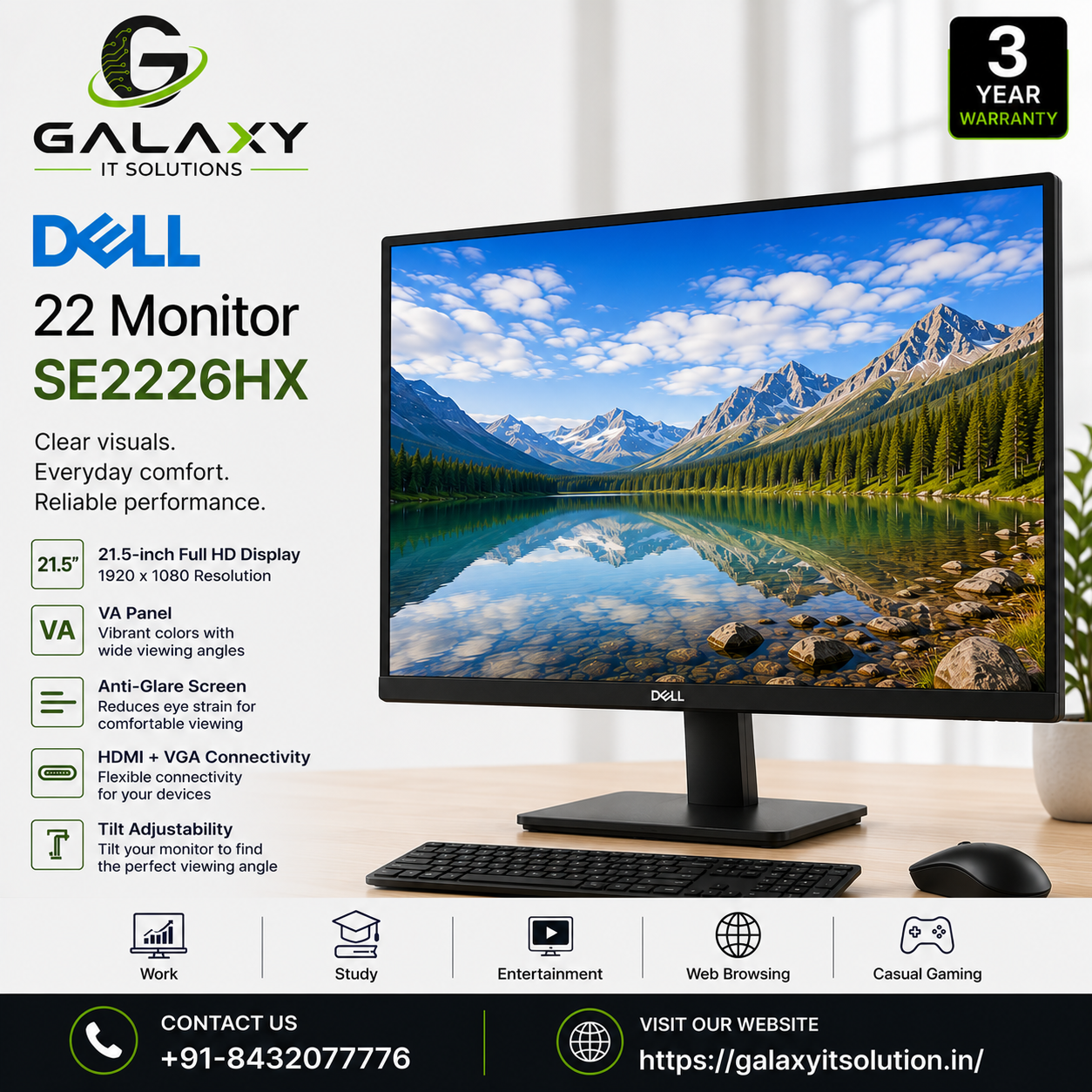DELL 22 Monitor SE2226HX