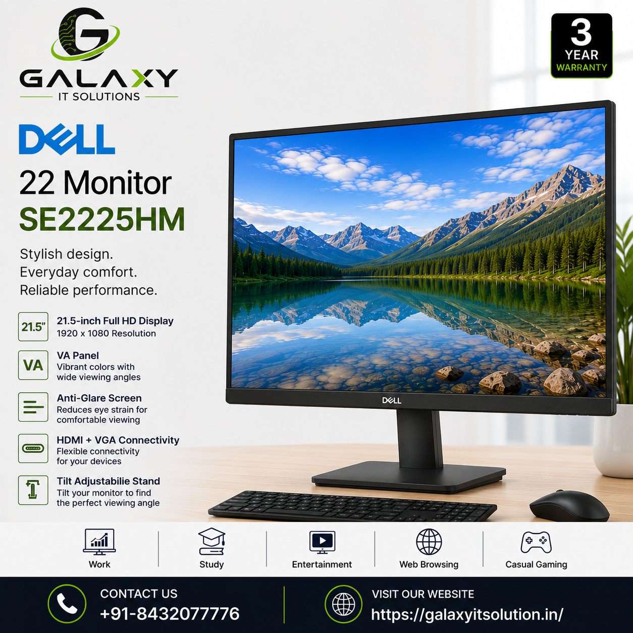 Dell 22 Monitor – SE2225HM