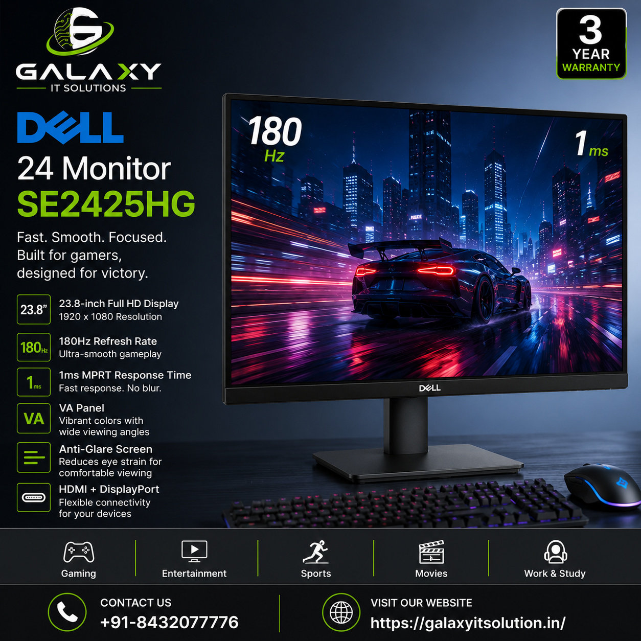 Dell 24 Monitor SE2425HG